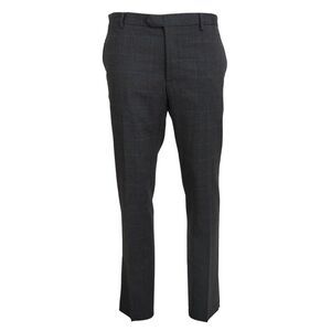 BENCIVENGA ClassicFit Plaid Dress Pants Men Gray Patterned Bottoms